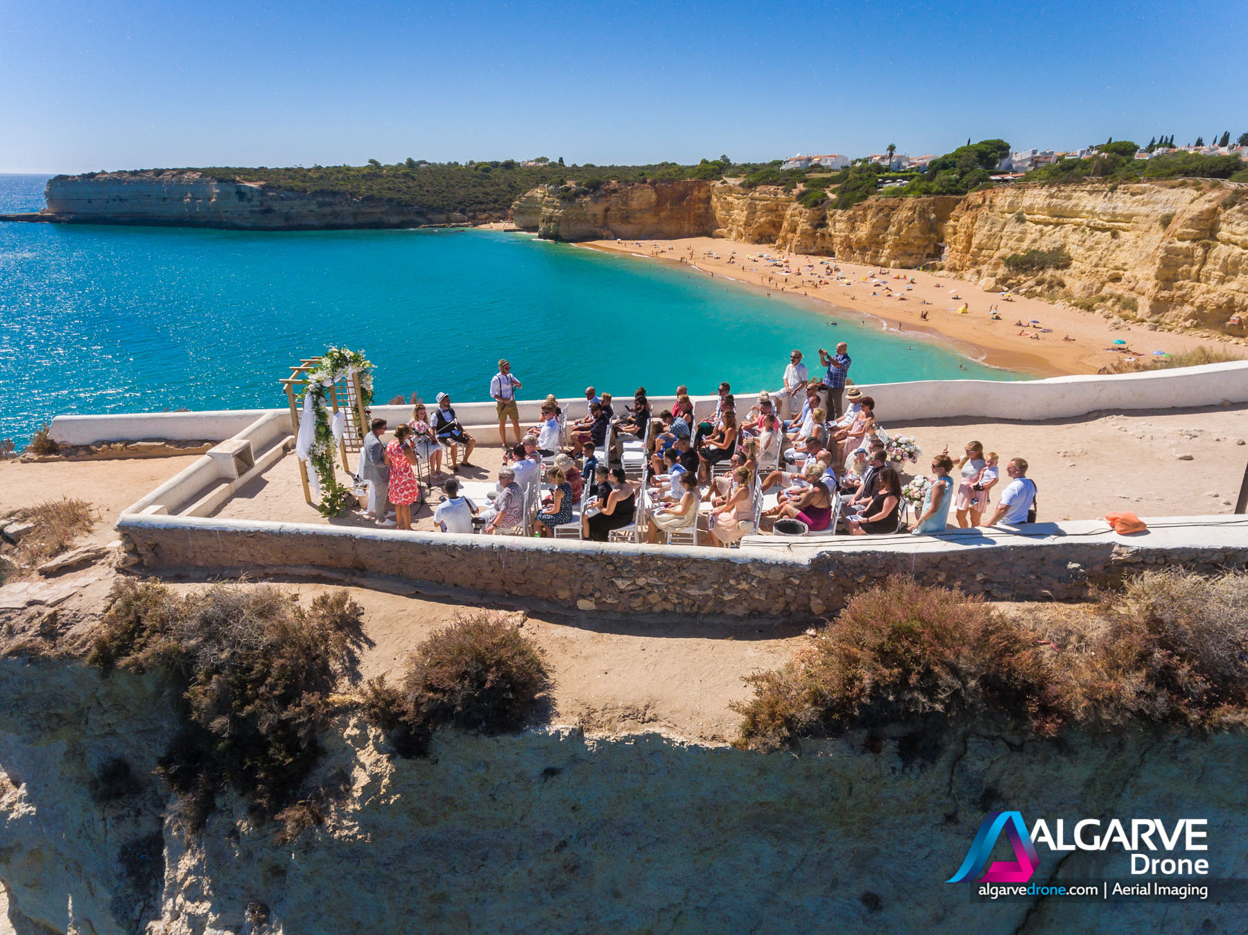 Wedding Ceremony Aerial Photography Algarve